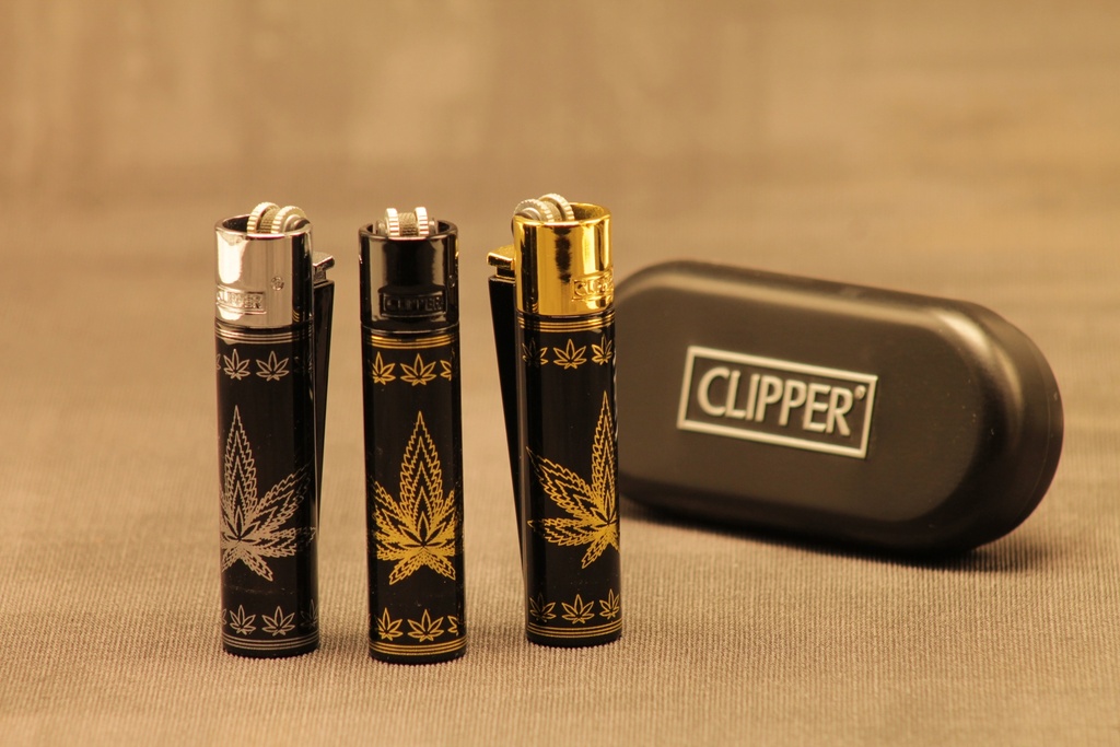 Metall Clipper Golden/Silver Leaves