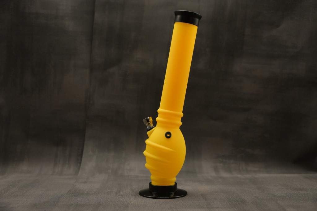 Acrylbong gelb H 310mm Ø 70/39mm Steckchillum