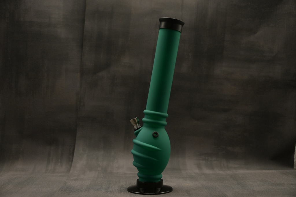 Acrylbong grün H 320mm Ø 70/39mm Steckchillum
