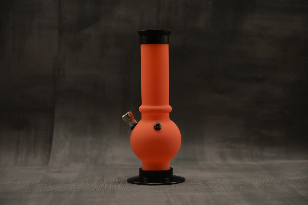 Acrylbong orange H 220mm Ø 74/39mm Steckshillum