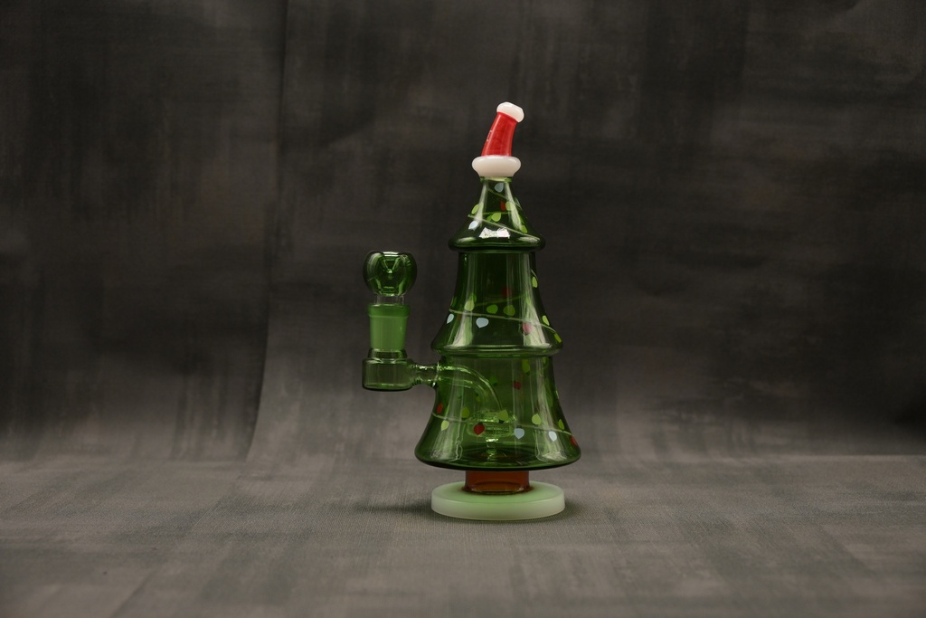 Black Leaf XMAS Bong mit Trommelperkolator H 250mm Ø 100mm NS 19 WS 4mm
