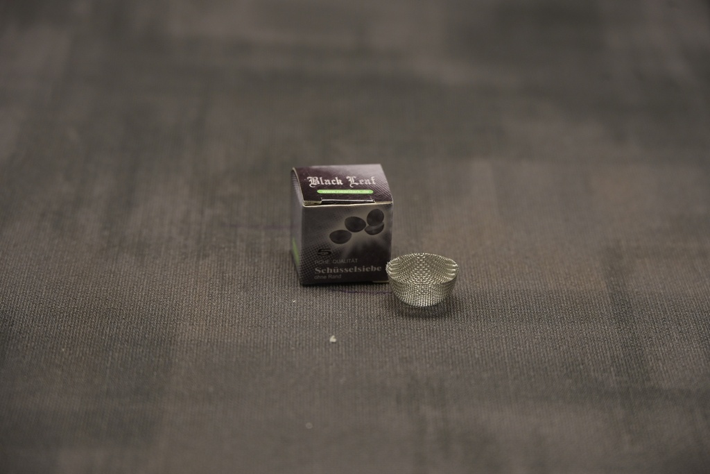 Edelstahlschüsselsieb 20mm Black Leaf ohne Rand - 5er Pack