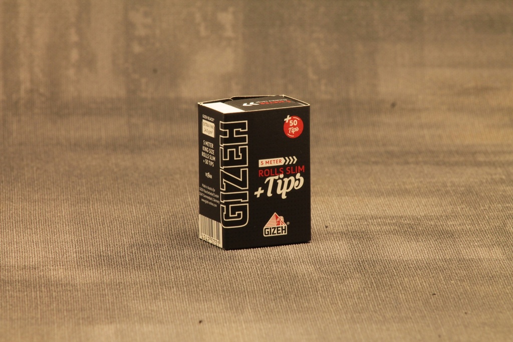GIZEH BLACK Rolls Slim + Tips