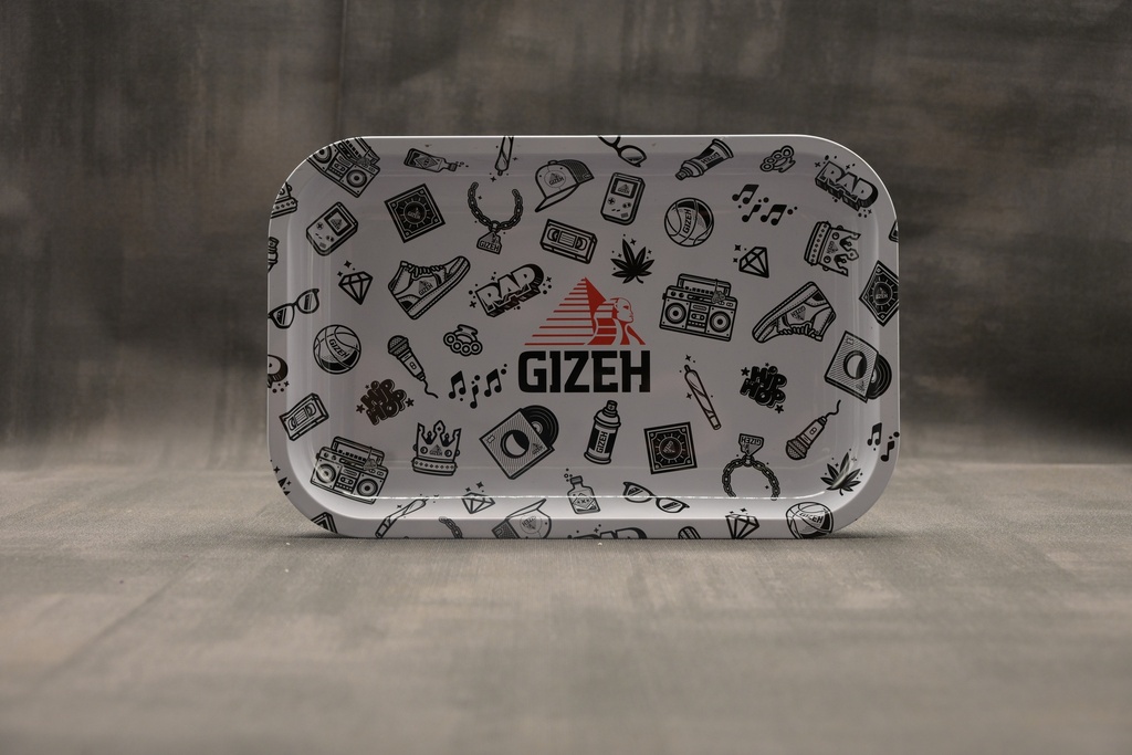 GIZEH Metal Tray M Comic Mix White