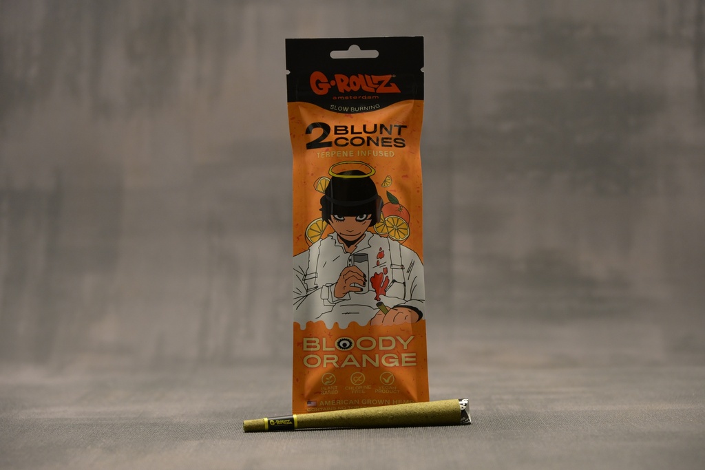 G-Rollz | 2x 'Bloody Orange' Terpene-infused Pre-rolled Hemp Cones