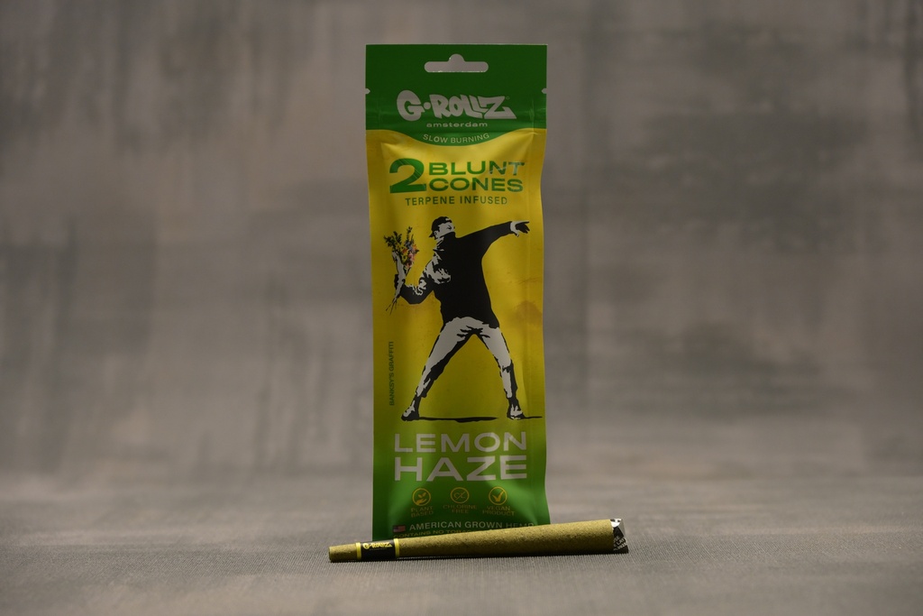 G-Rollz | Banksy's Graffiti - 2x 'Lemon Haze' Terpene-infused Cones