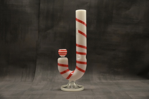 [P0001089] Black Leaf Glasbong Ice Candy Cane