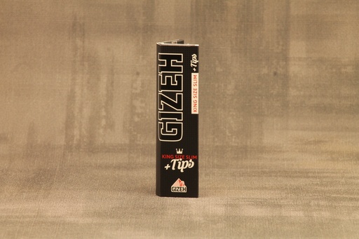 [P0000457] GIZEH BLACK King Size Slim + Tips