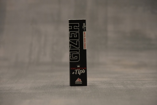 [P0000457] GIZEH BLACK King Size Slim + Tips