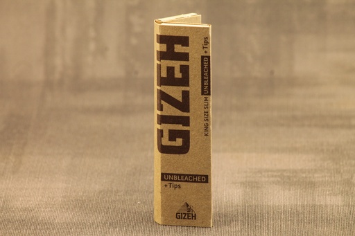 [P0002811] GIZEH Unbleached King Size Slim + Tips